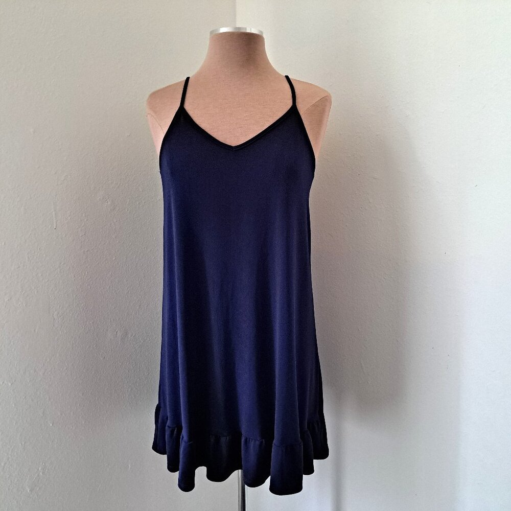 Green Envelope JuniorsTank Dress Navy Blue Color Size L